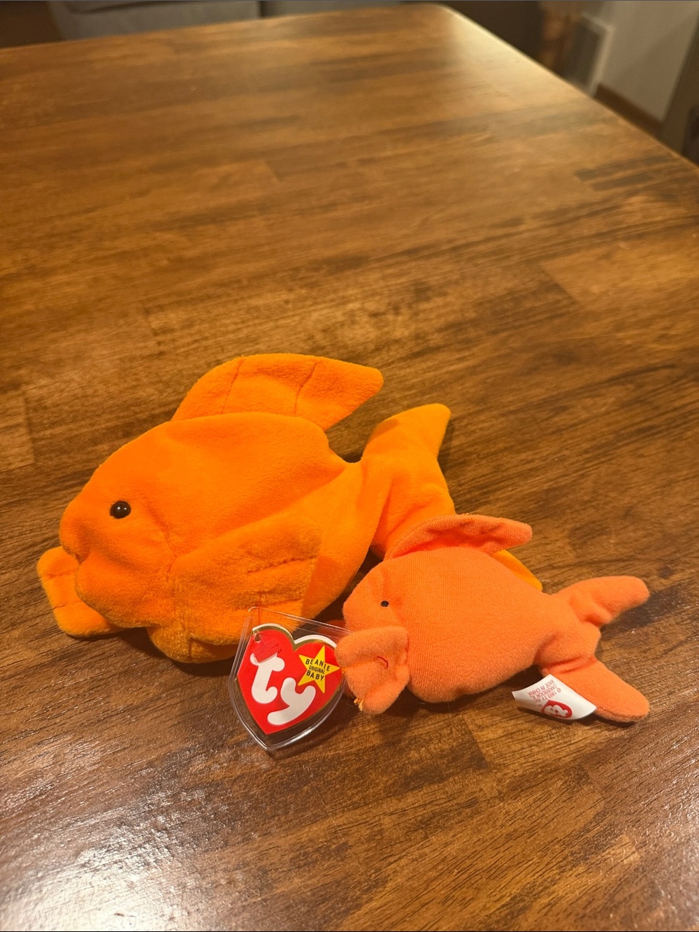 Ty Beanie Babies Goldfish Plush Duo - Orange Fish Stuffed Toys